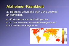 Weltkarte Alzheimer: Westliche Staaten sind besonders betroffen.